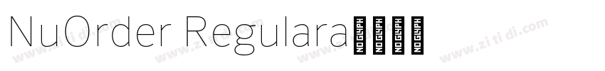 NuOrder Regulara字体转换